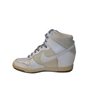 Nike Dunk Sky HI‎ Essential Wedge Sneakers Women Sz 7 644877-102 White Fashion